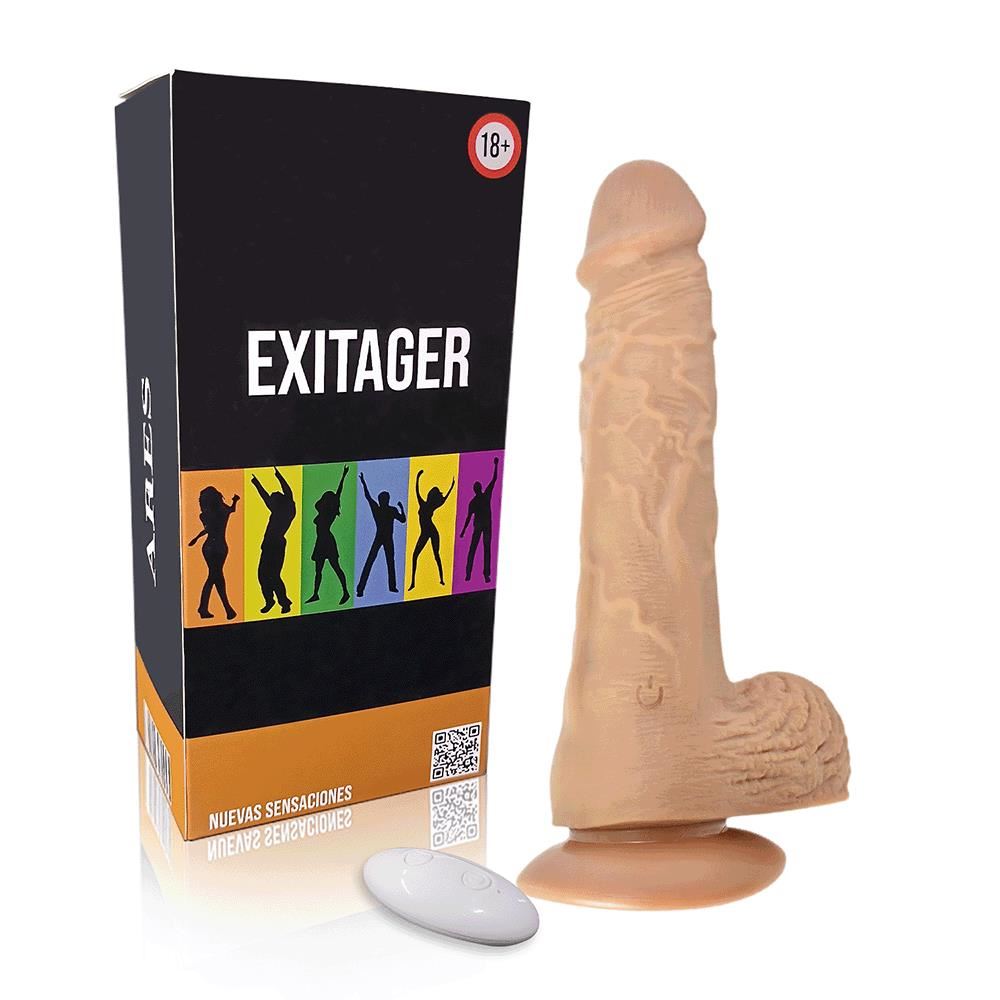 Dildo Consolador Realista Vibrador Con Control Remoto Ares Exitager
